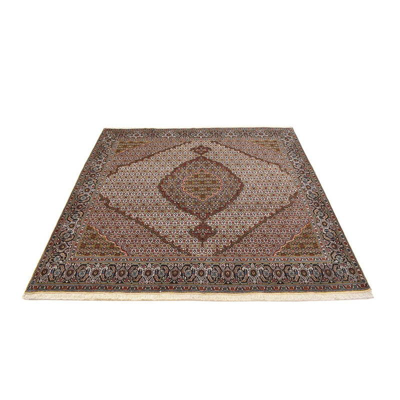 Tapis persan - Tabriz - Royal carré  - 203 x 200 cm - marron
