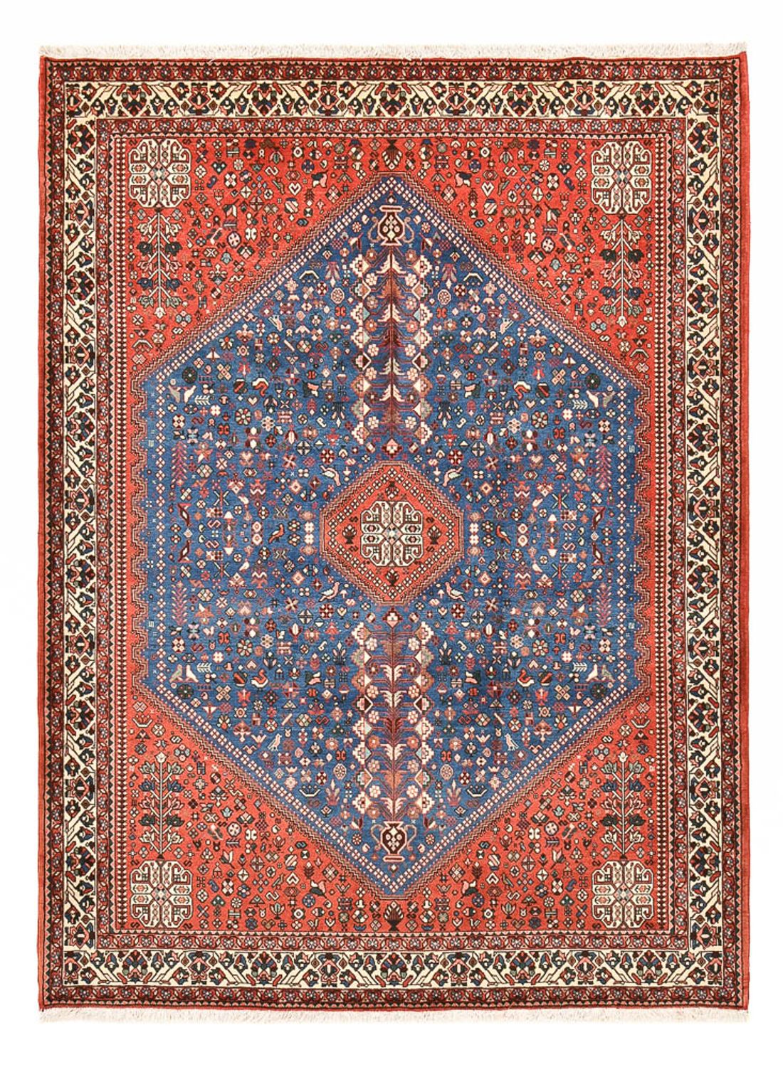 Tapis Gabbeh - Persan Kashkuli - 212 x 155 cm - bleu foncé