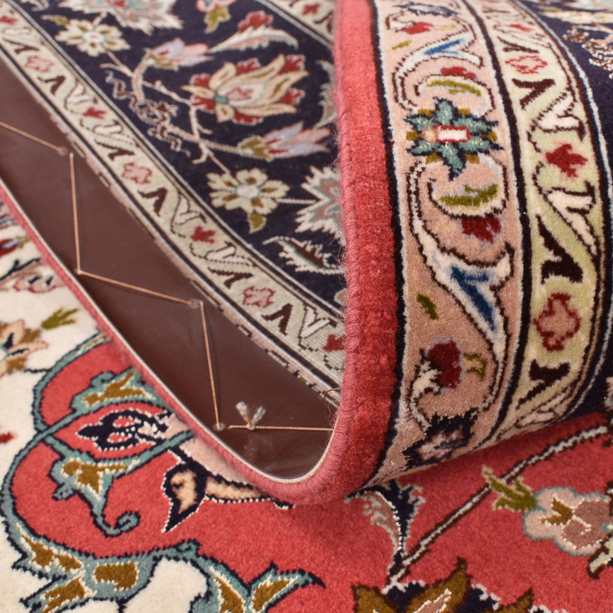 Tapis persan - Tabriz - Royal carré - 204 x 200 cm - rouge