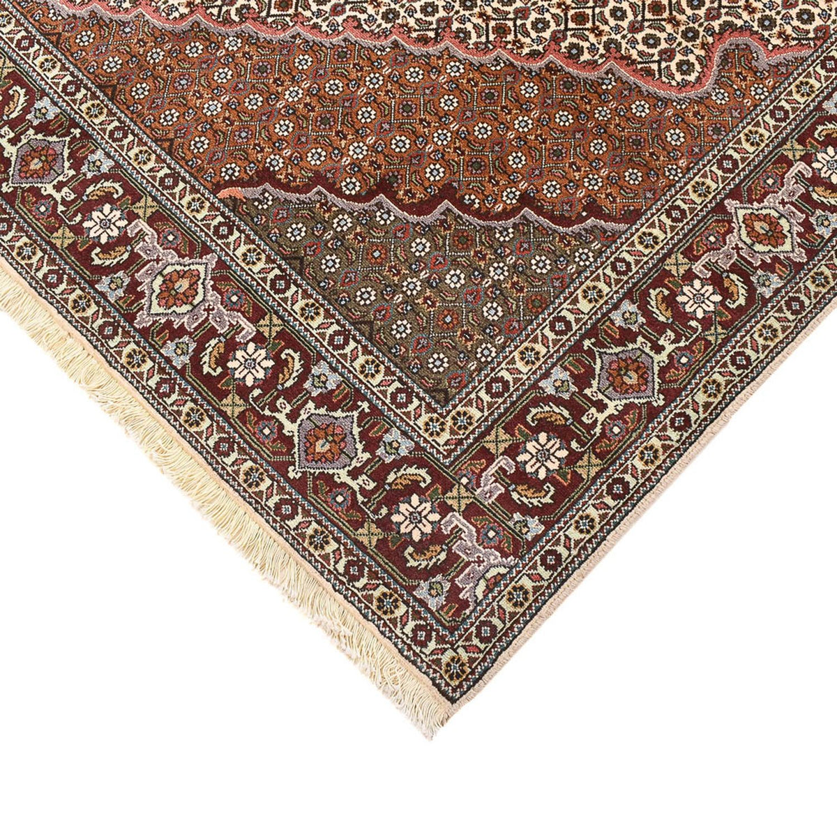 Tapis persan - Tabriz - Royal carré  - 205 x 201 cm - marron clair