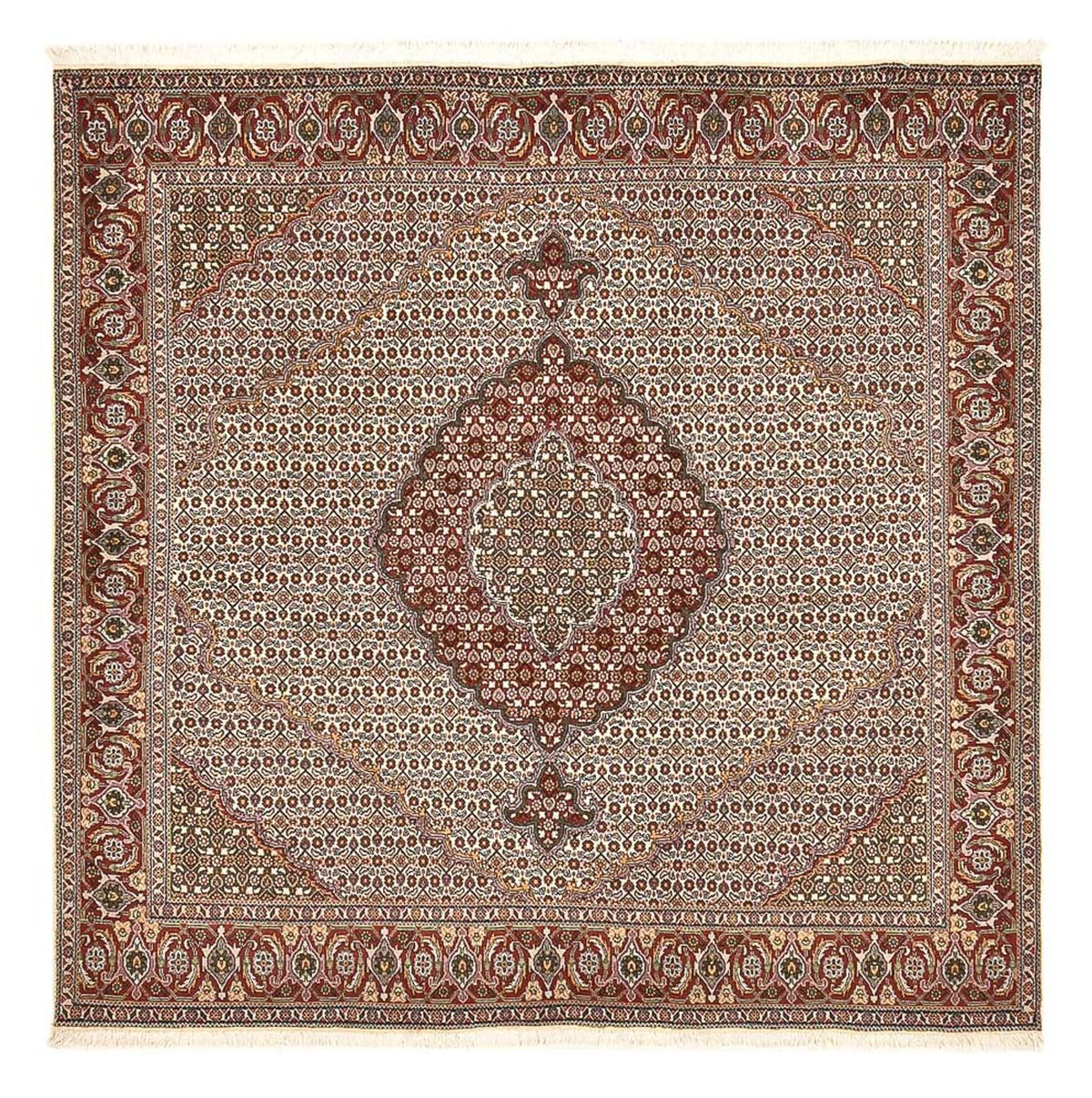 Tapis persan - Tabriz - Royal carré  - 205 x 204 cm - marron clair