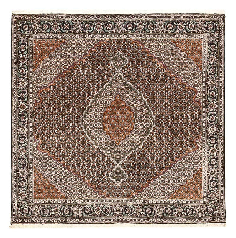 Tapis persan - Tabriz - Royal carré  - 203 x 203 cm - marron