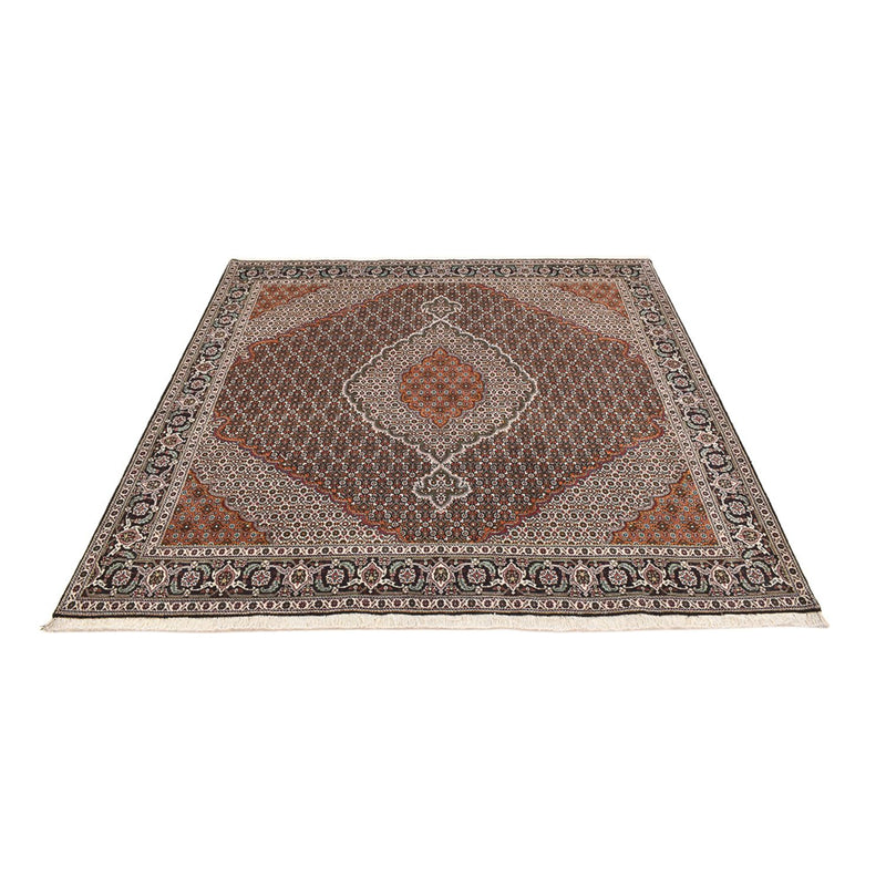 Tapis persan - Tabriz - Royal carré  - 203 x 203 cm - marron