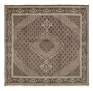 Tapis persan - Tabriz - Royal carré  - 201 x 200 cm - marron