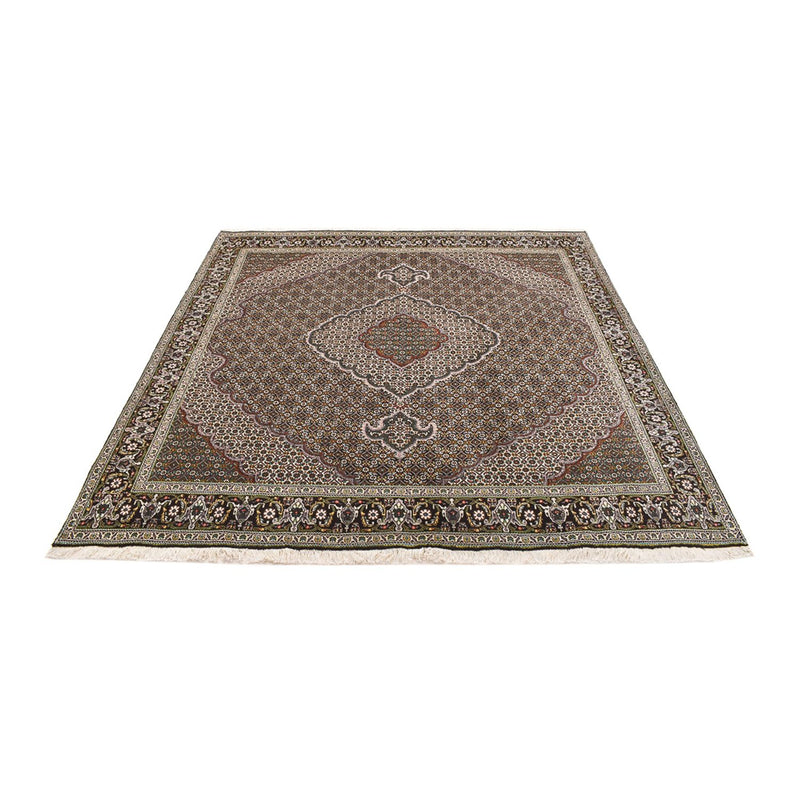 Tapis persan - Tabriz - Royal carré  - 201 x 200 cm - marron