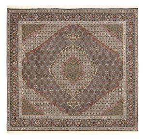 Tapis persan - Tabriz - Royal carré  - 200 x 197 cm - marron