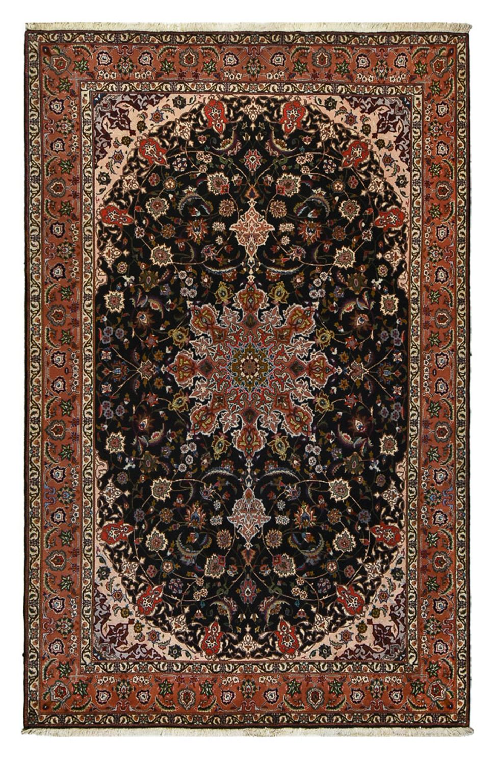 Tapis persan - Tabriz - Royal - 308 x 201 cm - bleu foncé