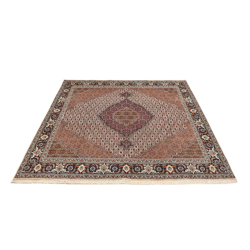 Tapis persan - Tabriz - Royal carré  - 204 x 200 cm - marron clair