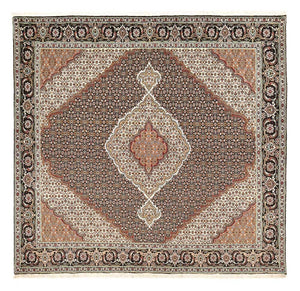 Tapis persan - Tabriz - Royal carré  - 204 x 200 cm - marron