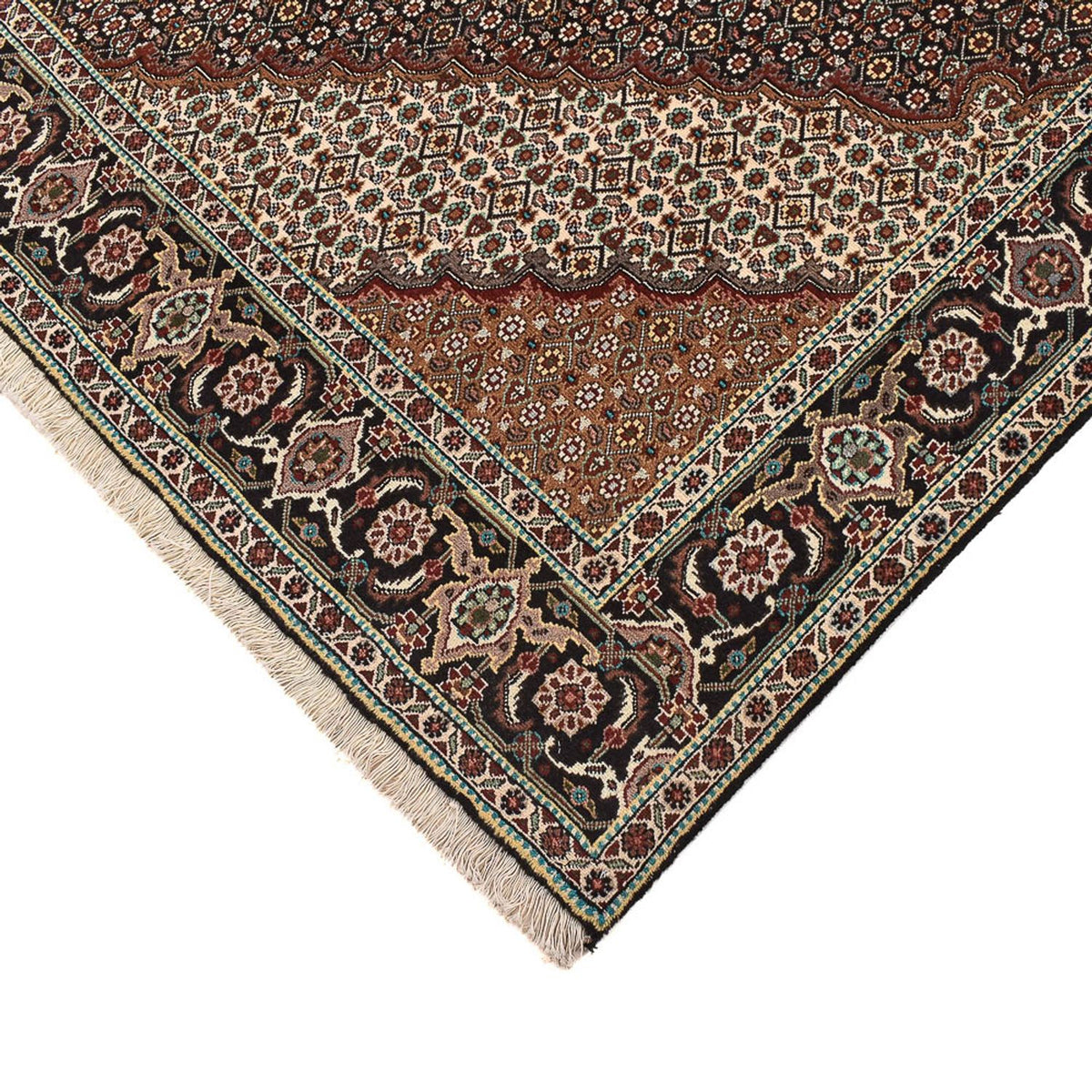 Tapis persan - Tabriz - Royal carré - 204 x 200 cm - marron