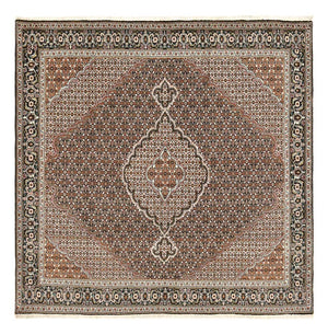 Tapis persan - Tabriz - Royal carré  - 208 x 204 cm - marron