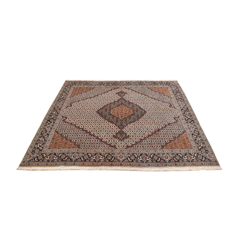 Tapis persan - Tabriz - Royal carré  - 200 x 197 cm - marron clair