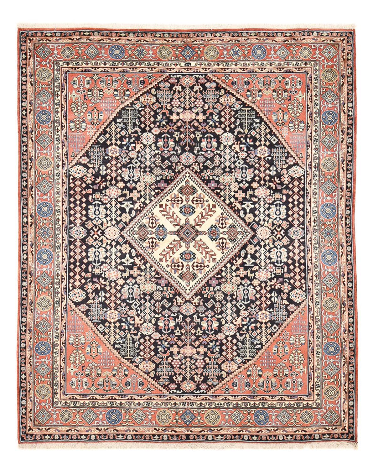 Tapis persan - Nomadic - 249 x 197 cm - bleu foncé