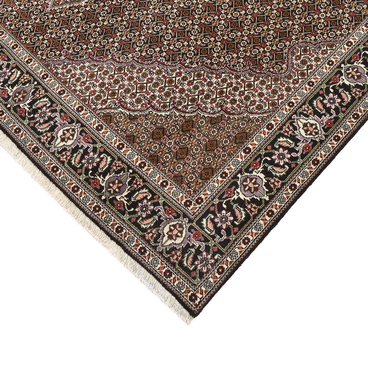 Tapis persan - Tabriz - Royal carré  - 204 x 193 cm - marron