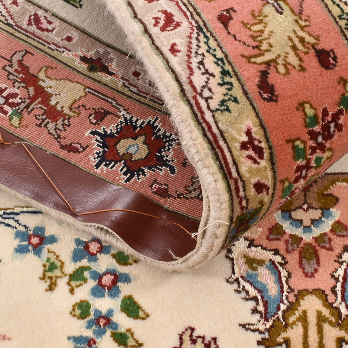 Tapis de couloir Tapis persan - Tabriz - Royal - 203 x 81 cm - crème