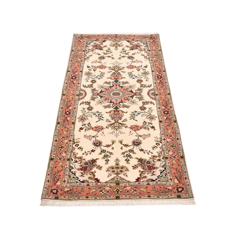Tapis de couloir Tapis persan - Tabriz - Royal - 203 x 81 cm - crème