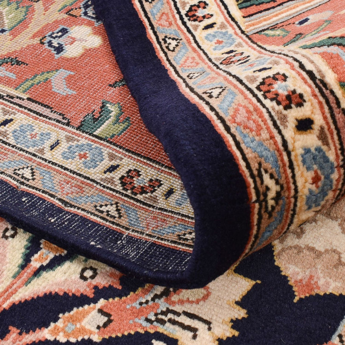 Tapis persan - Ghom - Royal - 270 x 157 cm - bleu foncé