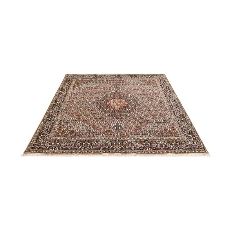 Tapis persan - Tabriz - Royal carré  - 202 x 202 cm - marron