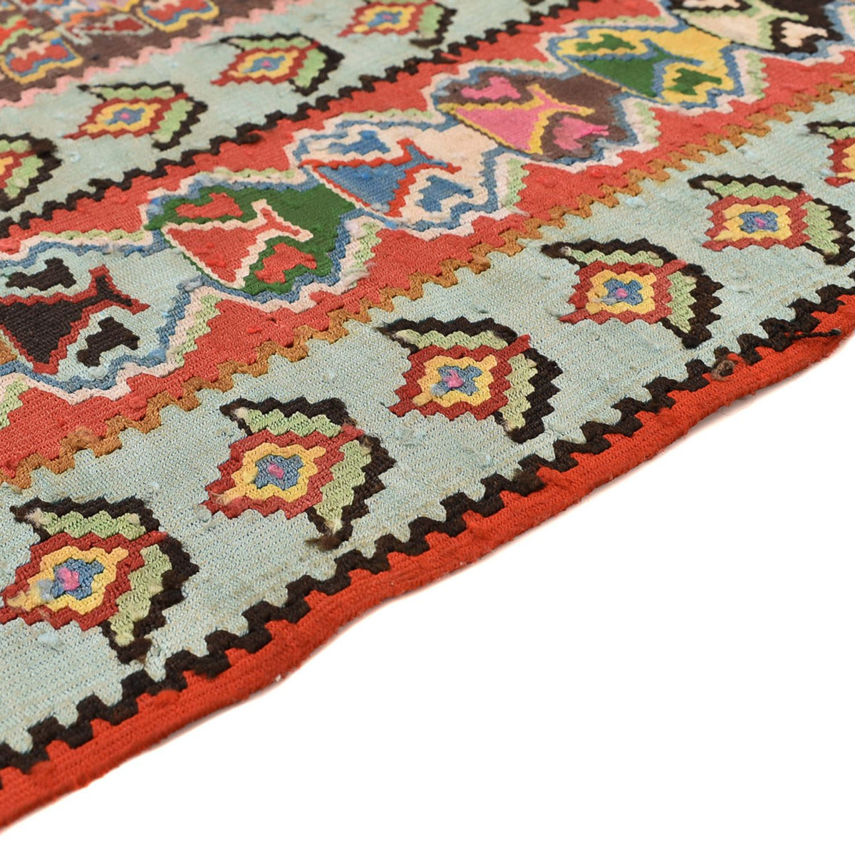 Tapis Kelim - Oriental - 258 x 160 cm - rouge clair