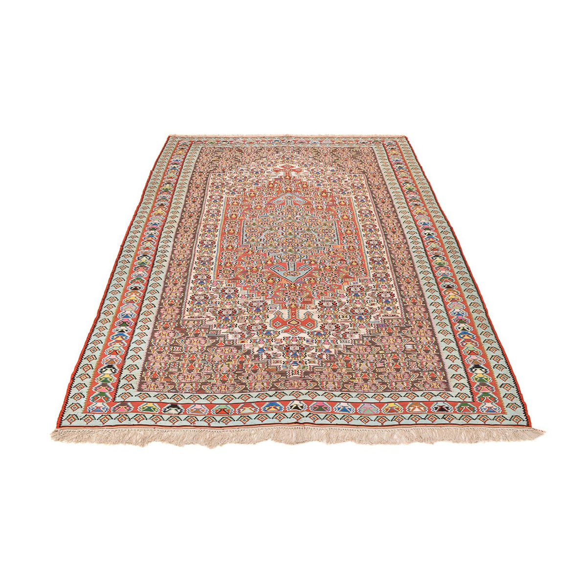 Tapis Kelim - Oriental - 258 x 160 cm - rouge clair