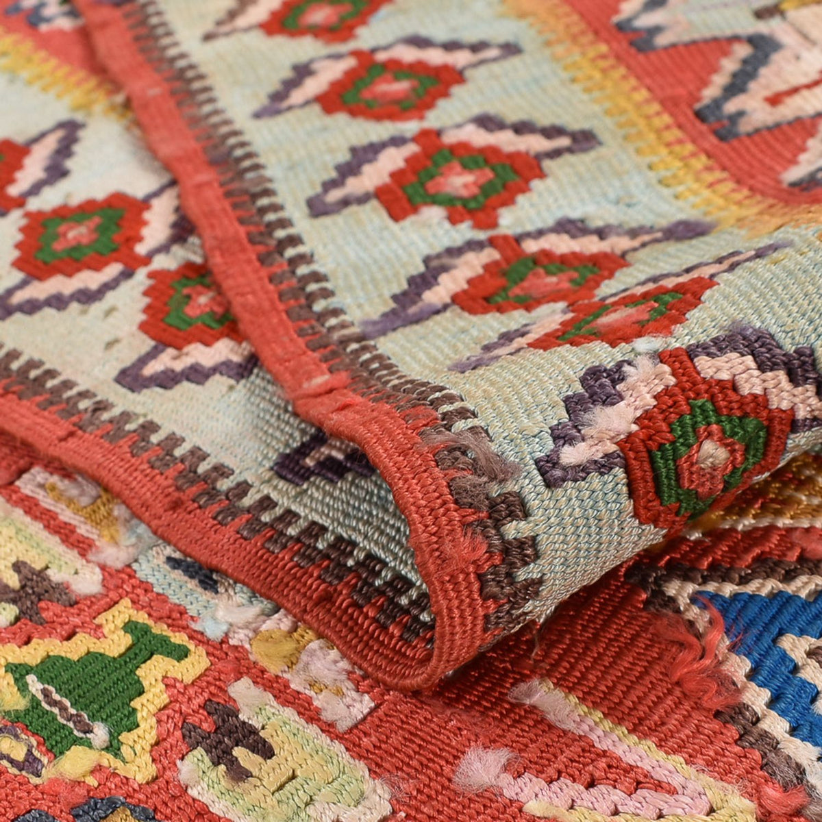 Tapis Kelim - Oriental - 260 x 158 cm - rouge clair