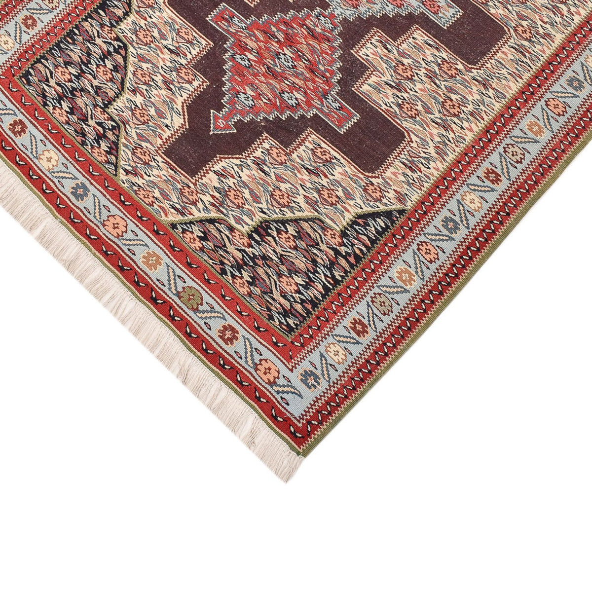 Tapis de couloir Tapis Kelim - Oriental - 495 x 85 cm - bleu foncé