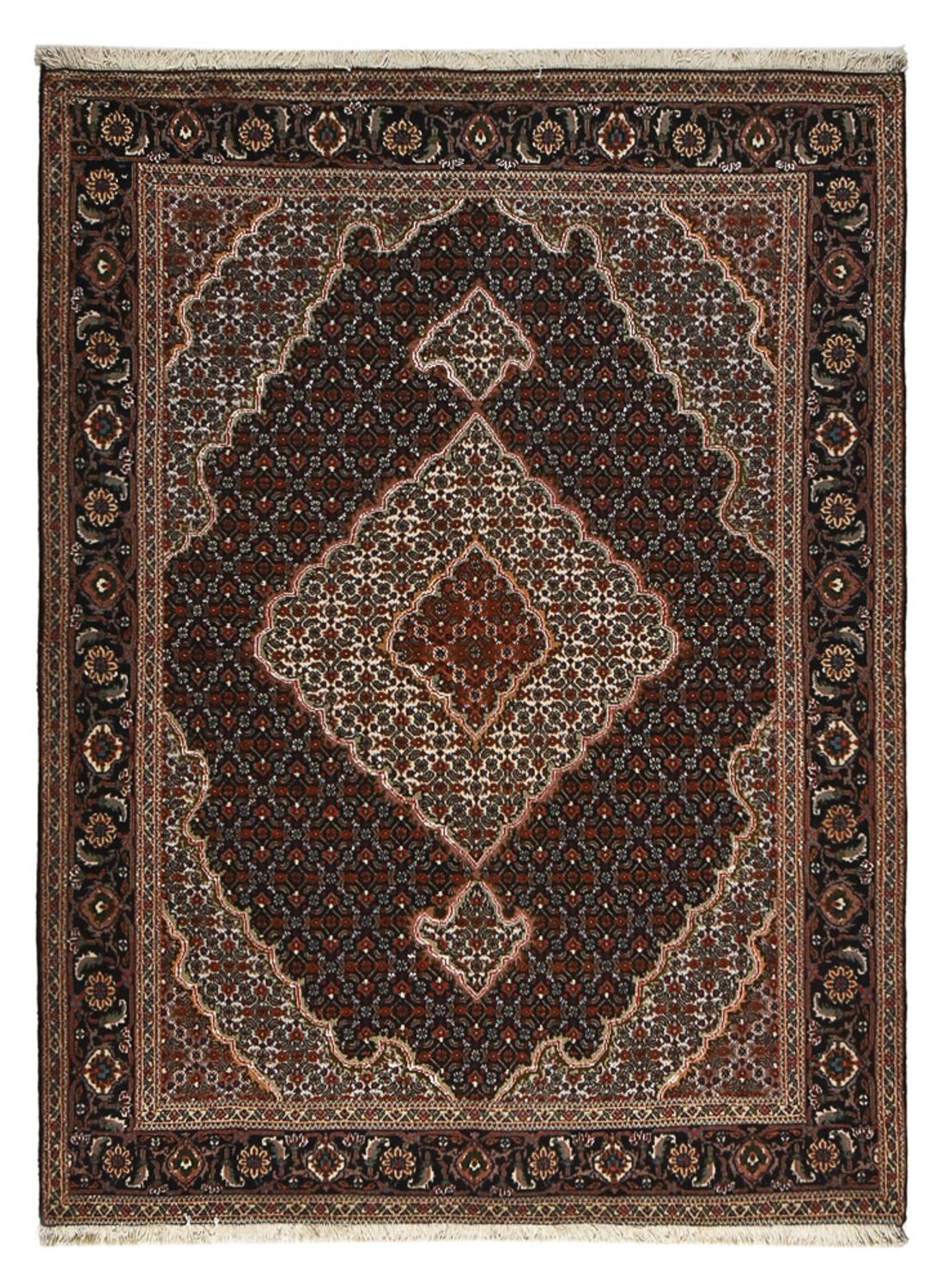 Tapis persan - Tabriz - Royal - 202 x 153 cm - marron foncé