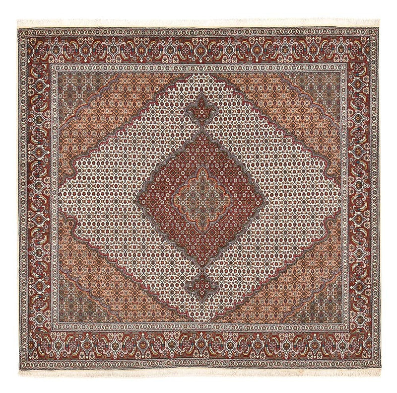 Tapis persan - Tabriz - Royal carré  - 204 x 202 cm - marron clair