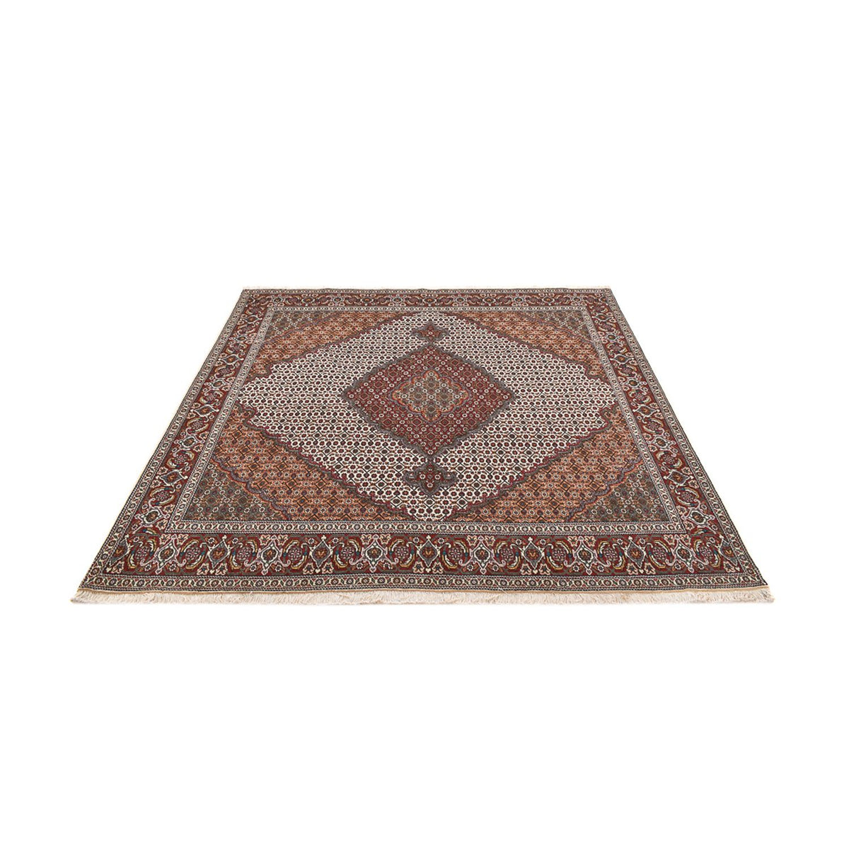 Tapis persan - Tabriz - Royal carré  - 204 x 202 cm - marron clair