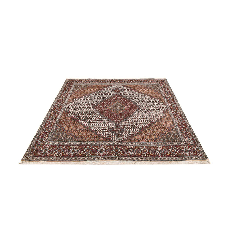 Tapis persan - Tabriz - Royal carré  - 204 x 202 cm - marron clair