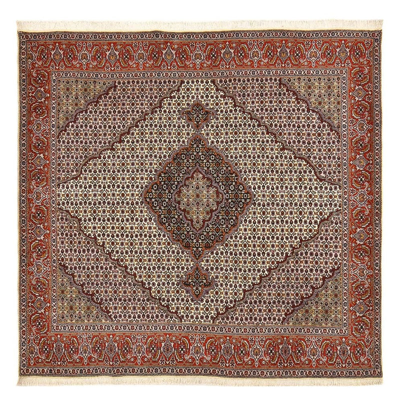 Tapis persan - Tabriz - Royal carré  - 205 x 193 cm - marron