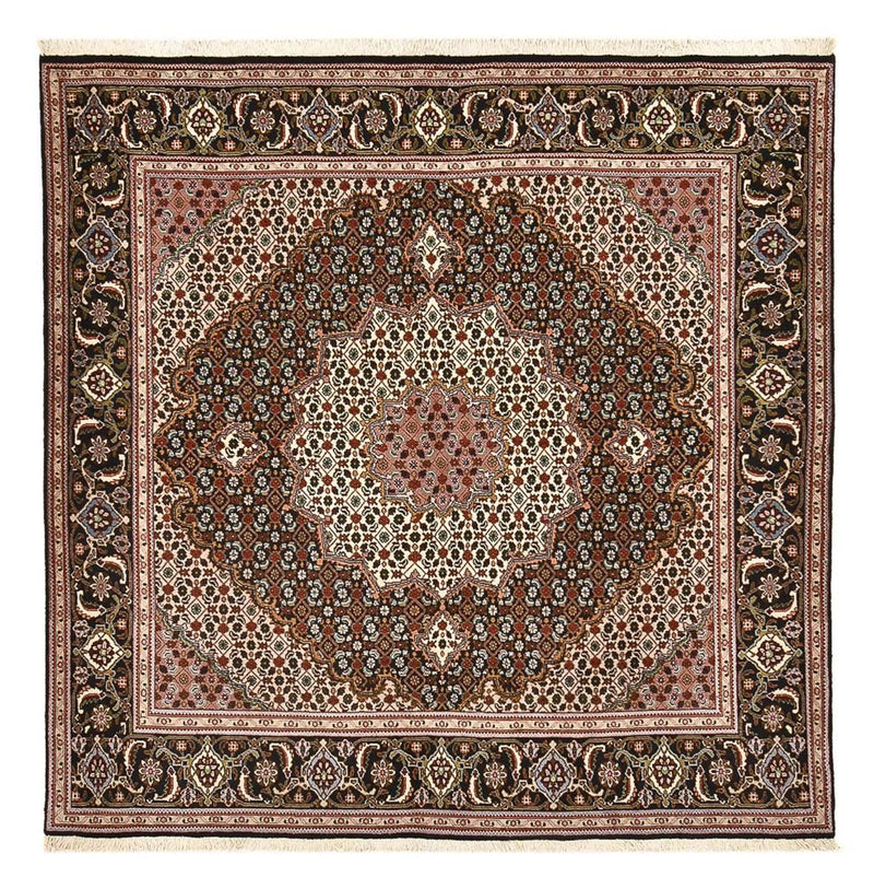 Tapis persan - Tabriz - Royal carré  - 203 x 202 cm - marron