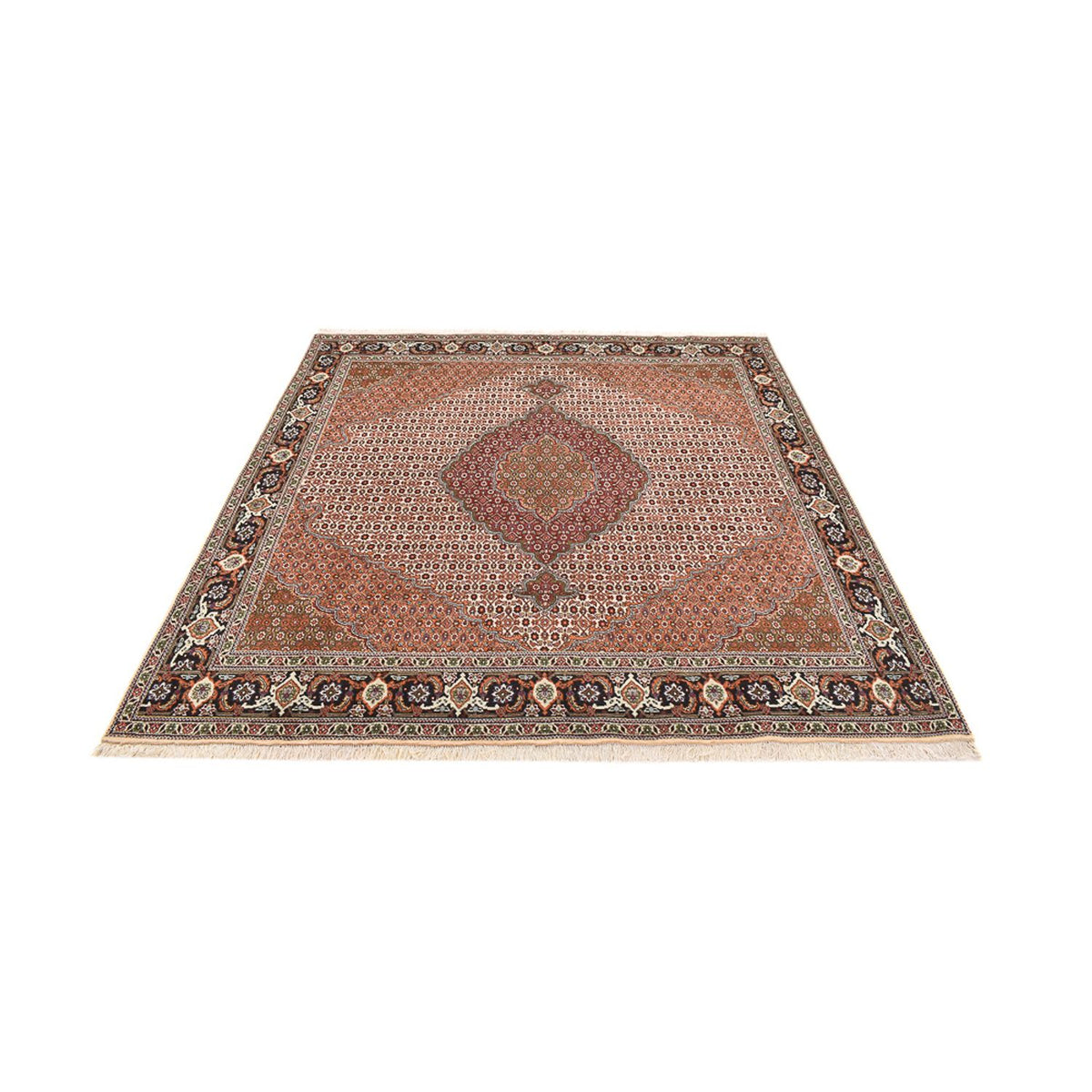 Tapis persan - Tabriz - Royal carré  - 209 x 198 cm - marron