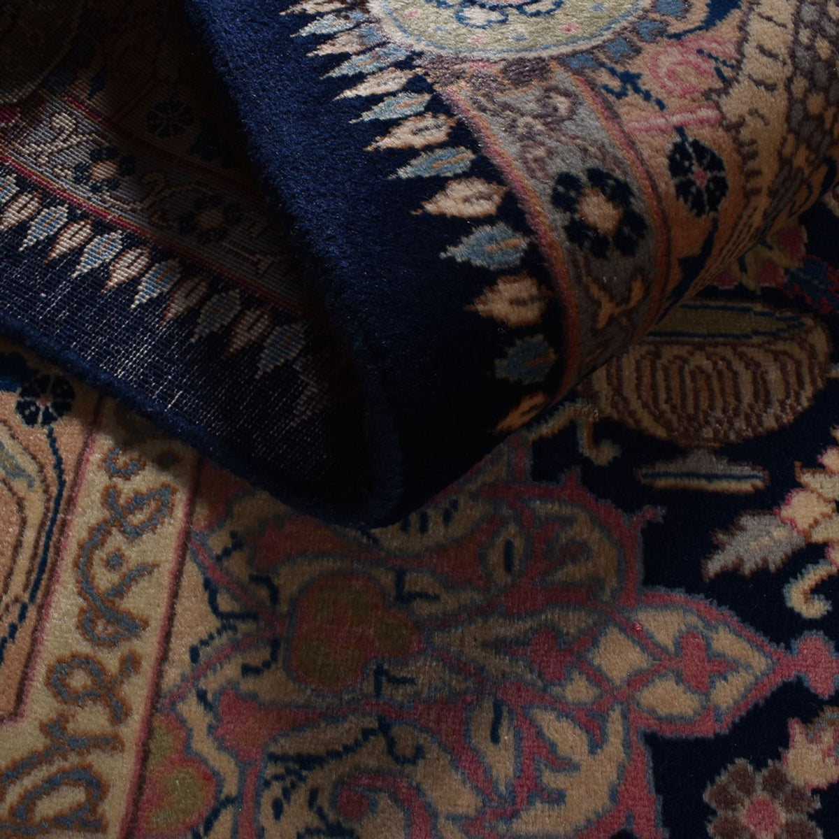 Tapis persan - Classique - 294 x 200 cm - bleu foncé