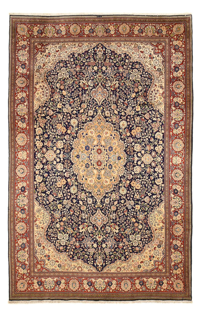 Tapis persan - Tabriz - Royal - 381 x 250 cm - bleu foncé