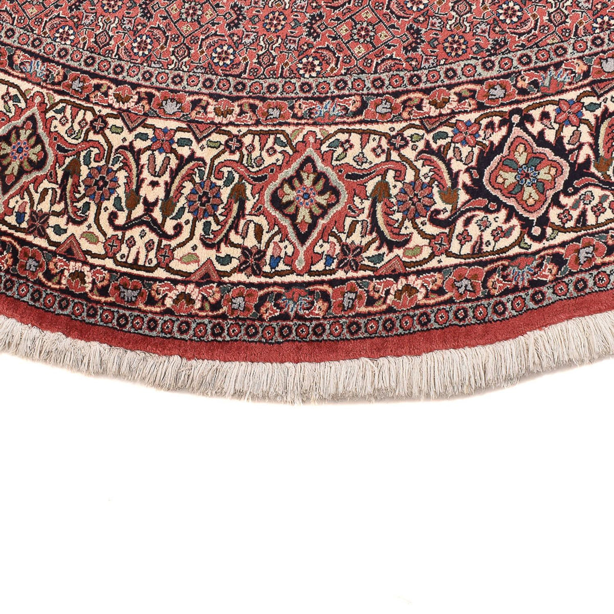 Tapis persan - Bidjar ronde - 300 x 300 cm - rouge bordeaux