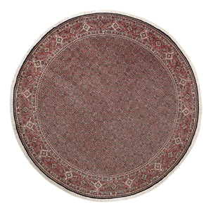 Tapis persan - Bidjar ronde  - 300 x 300 cm - rouge foncé