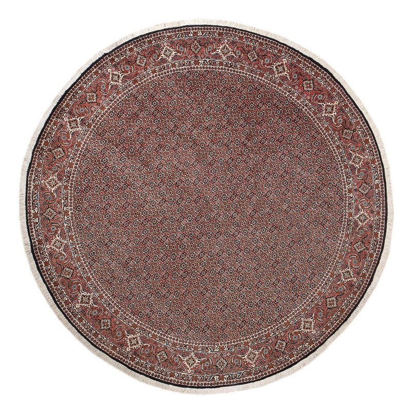 Tapis persan - Bidjar ronde  - 300 x 300 cm - rouge foncé