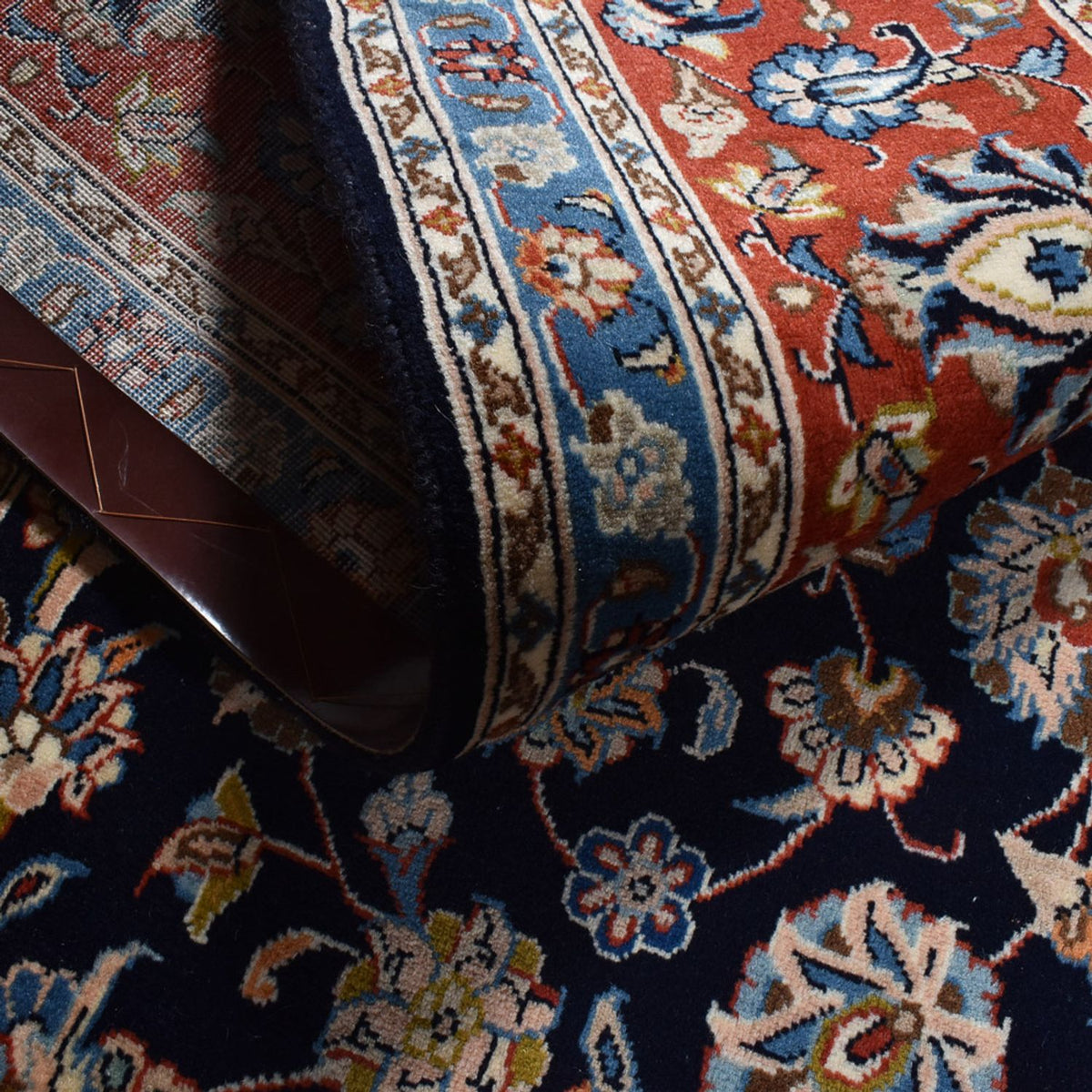 Tapis persan - Classique - 296 x 193 cm - bleu foncé