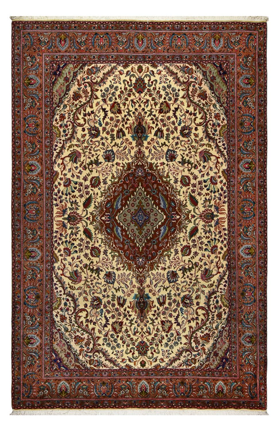 Tapis persan - Tabriz - Royal - 312 x 206 cm - beige foncé