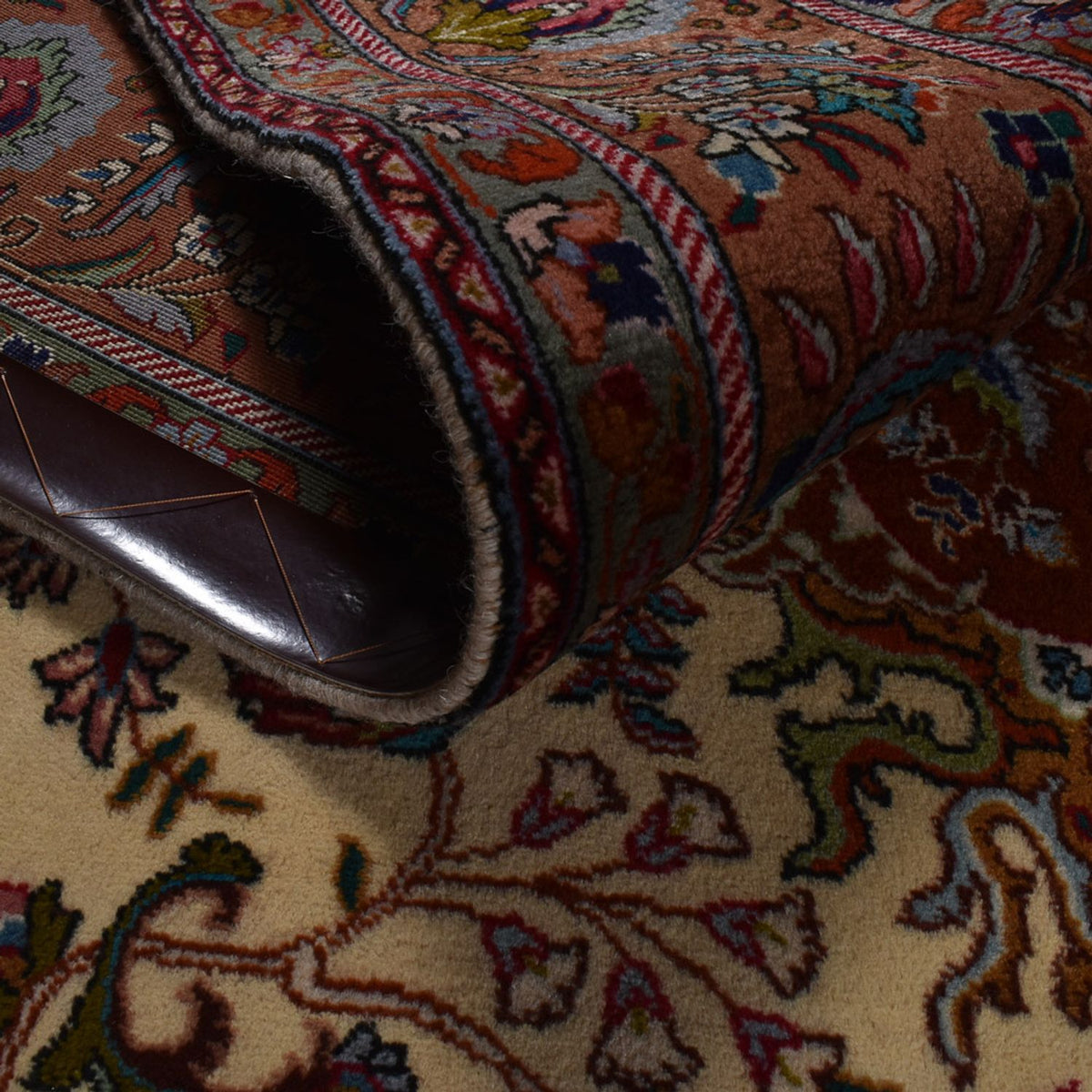 Tapis persan - Tabriz - Royal - 312 x 206 cm - beige foncé