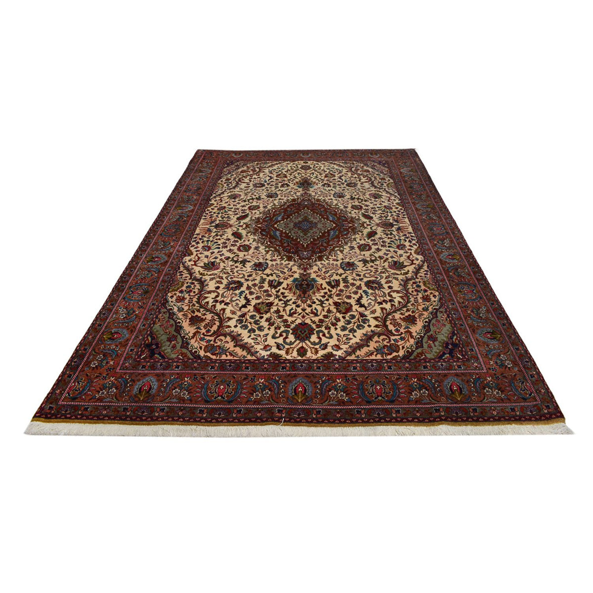 Tapis persan - Tabriz - Royal - 312 x 206 cm - beige foncé