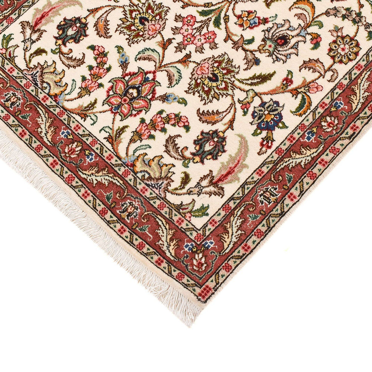 Tapis de couloir Tapis persan - Tabriz - Premium - 255 x 70 cm - sable