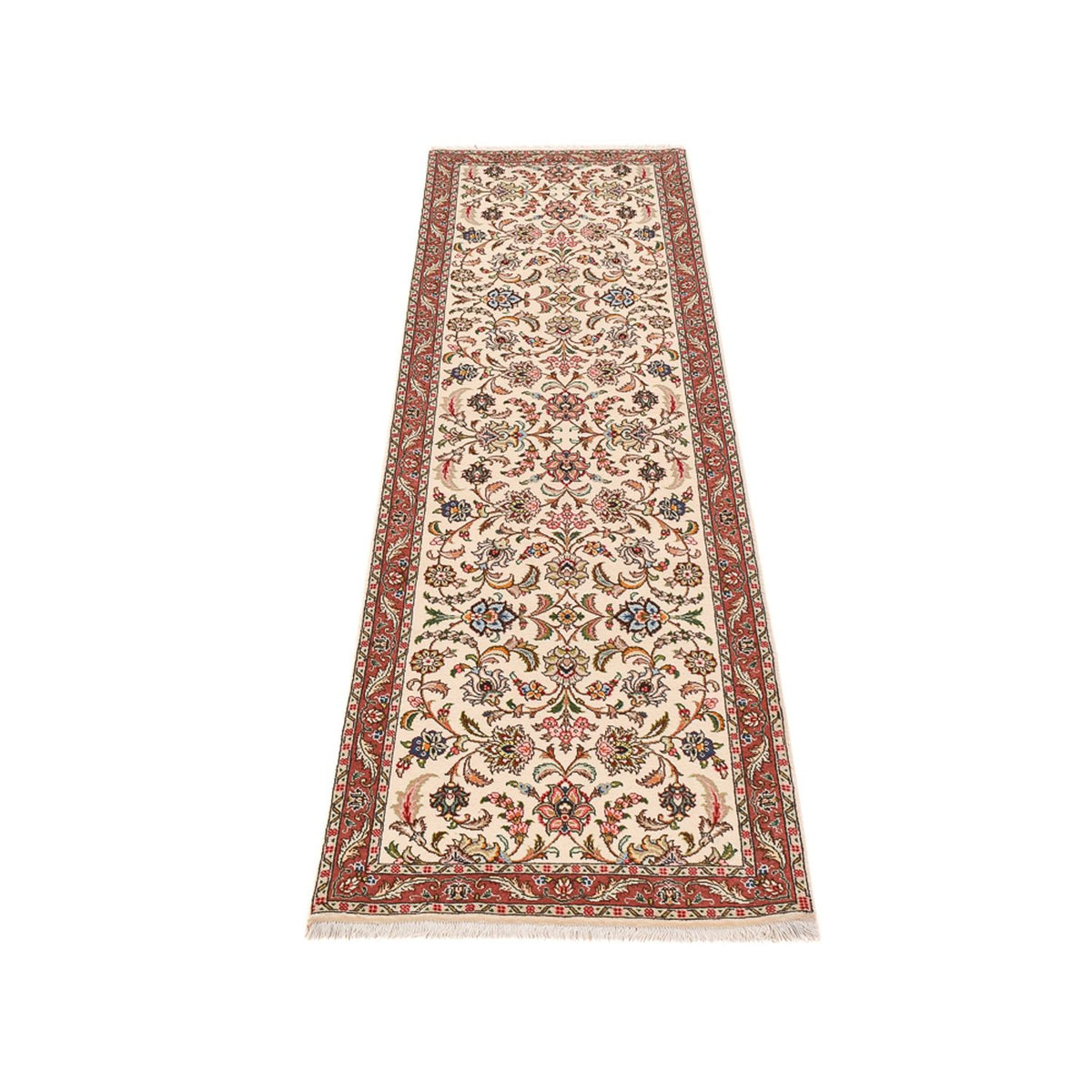 Tapis de couloir Tapis persan - Tabriz - Premium - 255 x 70 cm - sable