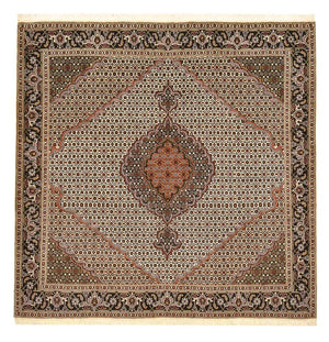 Tapis persan - Tabriz - Royal carré  - 203 x 198 cm - marron clair