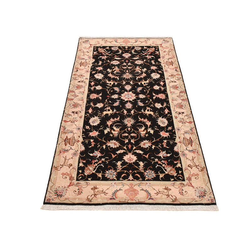 Tapis de couloir Tapis persan - Tabriz - Royal - 204 x 100 cm - bleu foncé