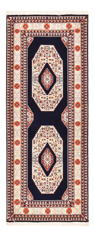 Tapis de couloir Tapis persan - Tabriz - Premium - 186 x 72 cm - bleu foncé