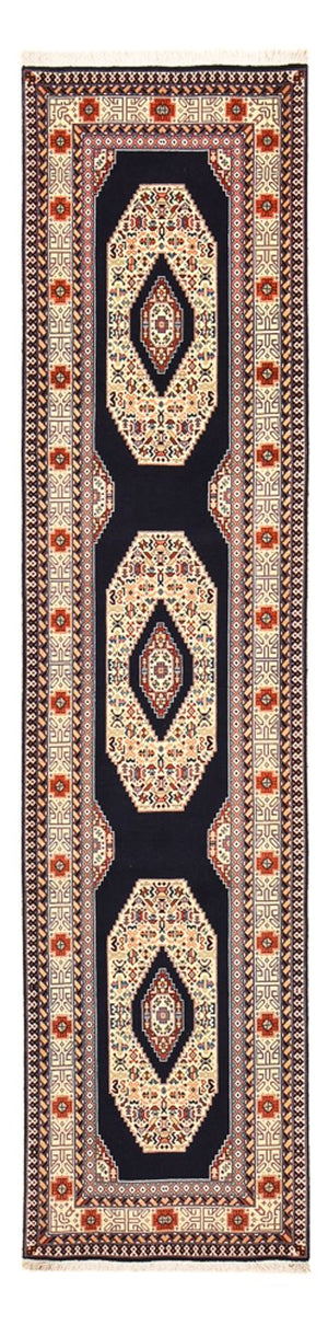 Tapis de couloir Tapis persan - Tabriz - Premium - 300 x 73 cm - bleu foncé