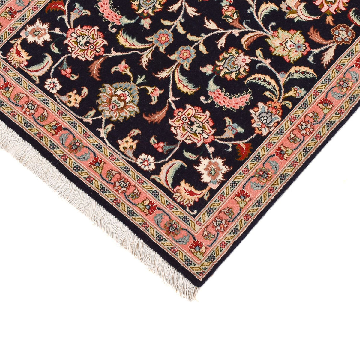 Tapis de couloir Tapis persan - Tabriz - Premium - 300 x 67 cm - bleu foncé