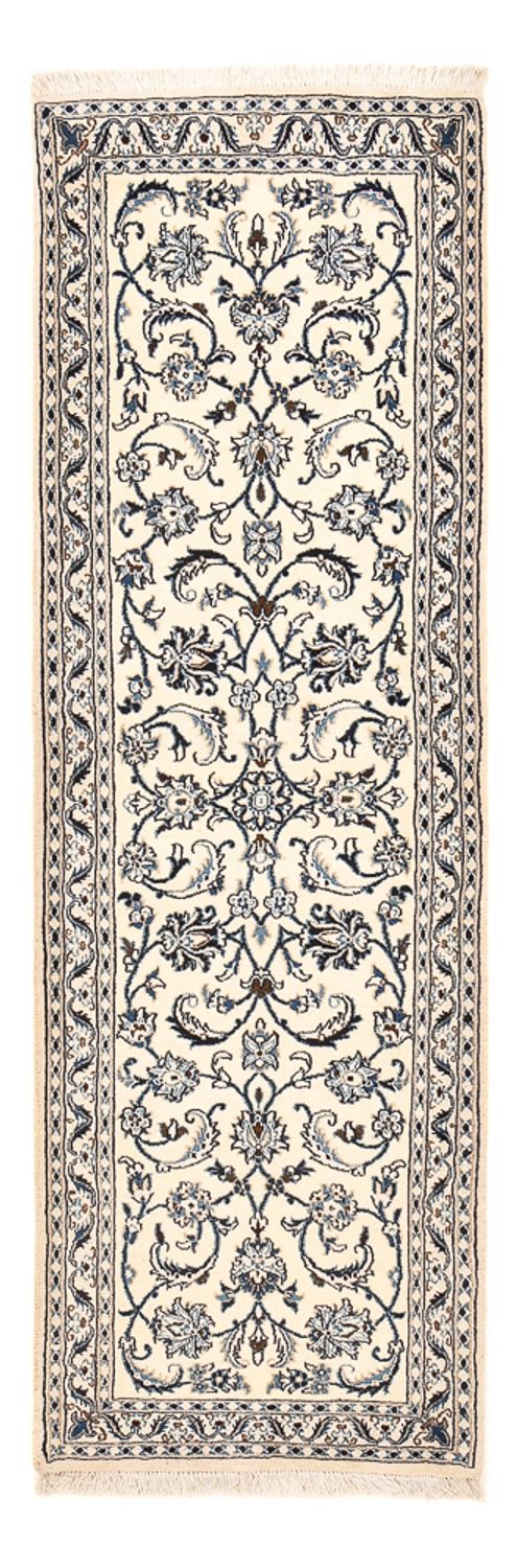 Tapis de couloir Tapis persan - Nain - Royal - 192 x 61 cm - crème